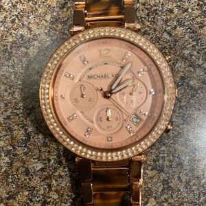 Michael Kors Rose Gold and Brown Women's Watch